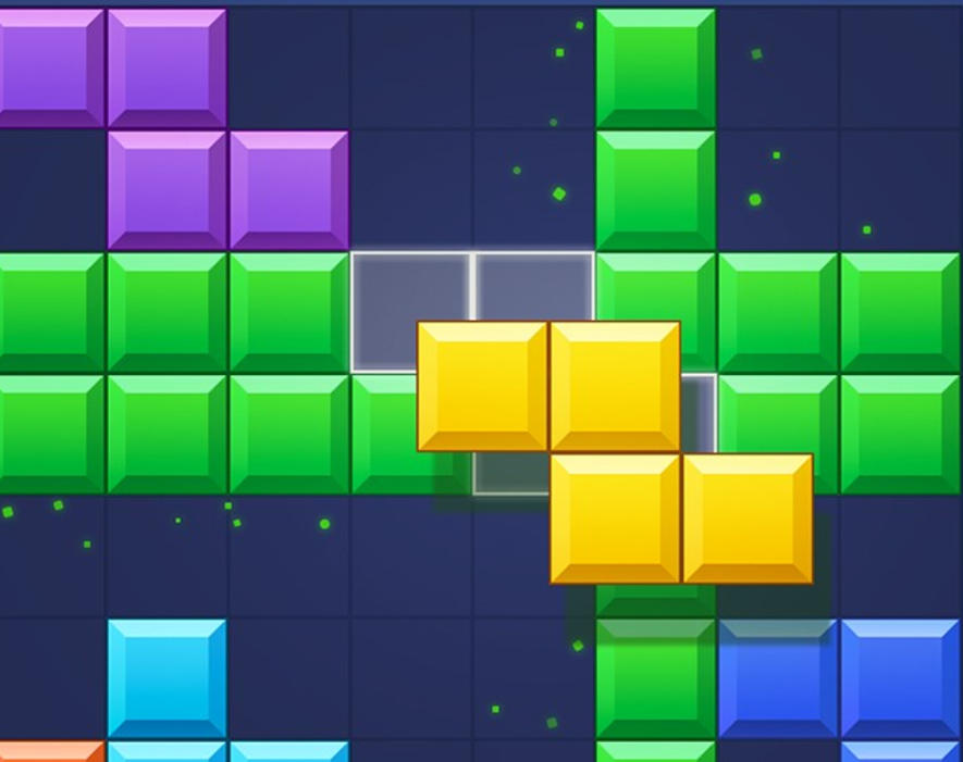 Block Blast late-game board management with strategic block placement near the edges