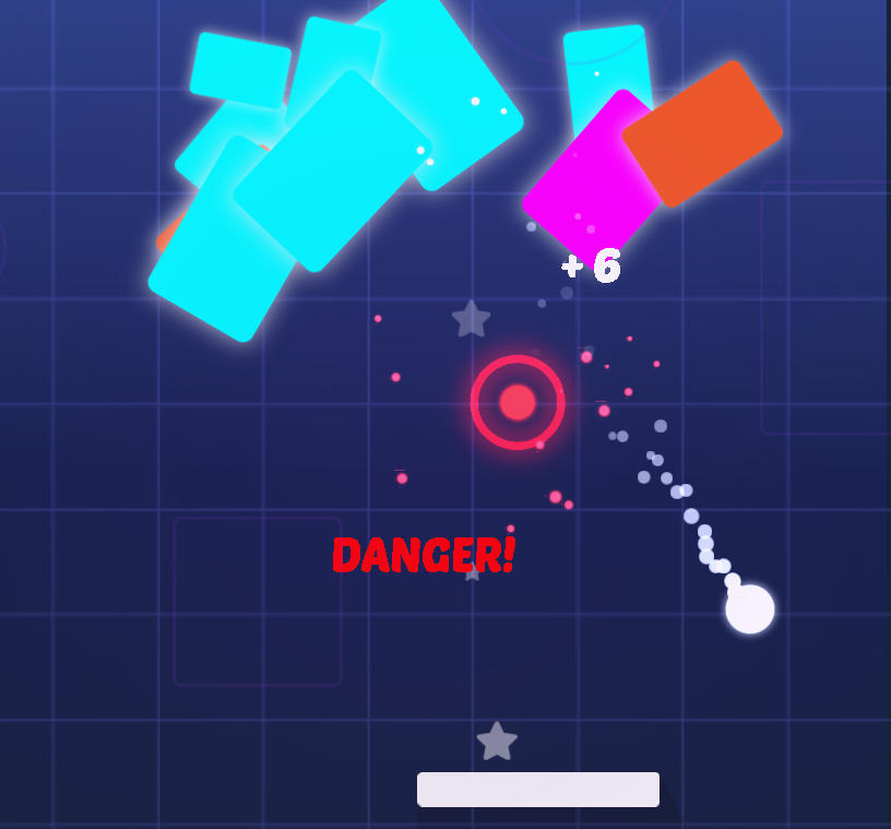 Brick Breaker Rush Blue Power - Breaking blue bricks to release supportive homing attack circles